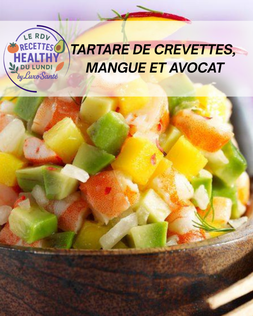 Tartare de crevettes mangue et avocat