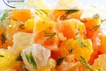 tartare de saumon frais aux agrumes servi en coupe, recette healthy Luxo'santé Challans
