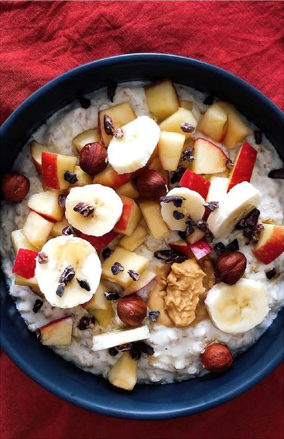 Porridge au beurre de cacahuètes