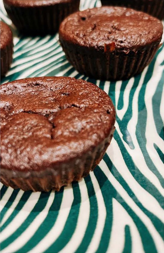 Muffins au chocolat et à la betterave