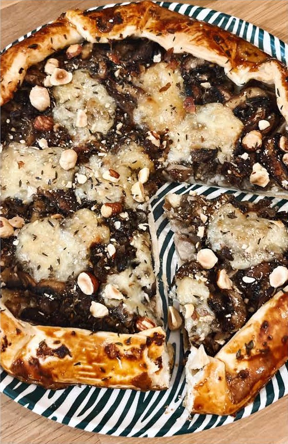 Tarte rustique champignons et comté