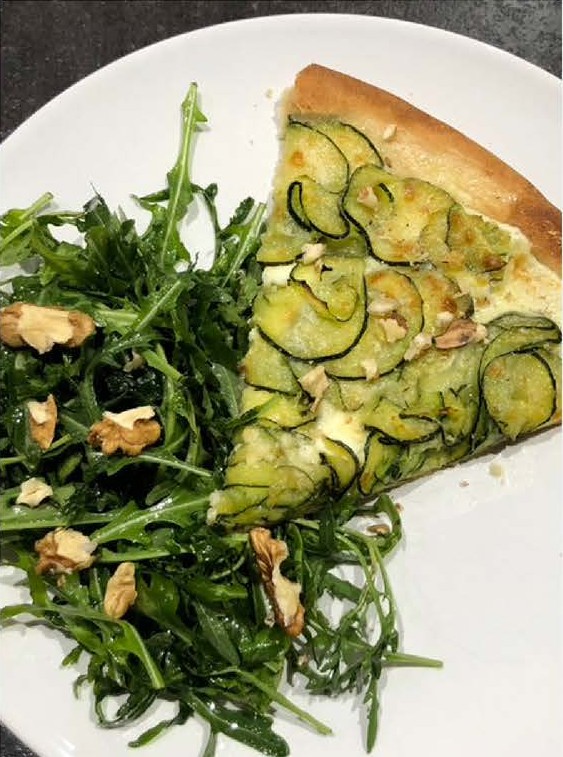 Pizza courgette et pecorino