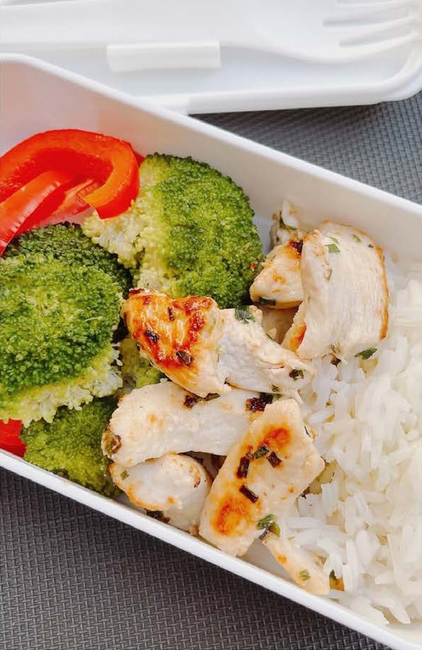 Lunchbox froide poulet, brocoli et riz basmati