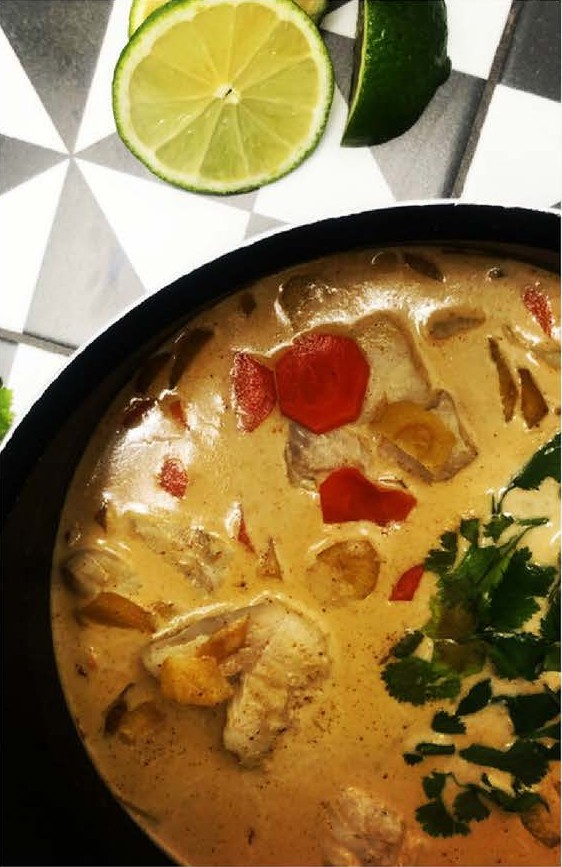 Curry de poisson au lait de coco