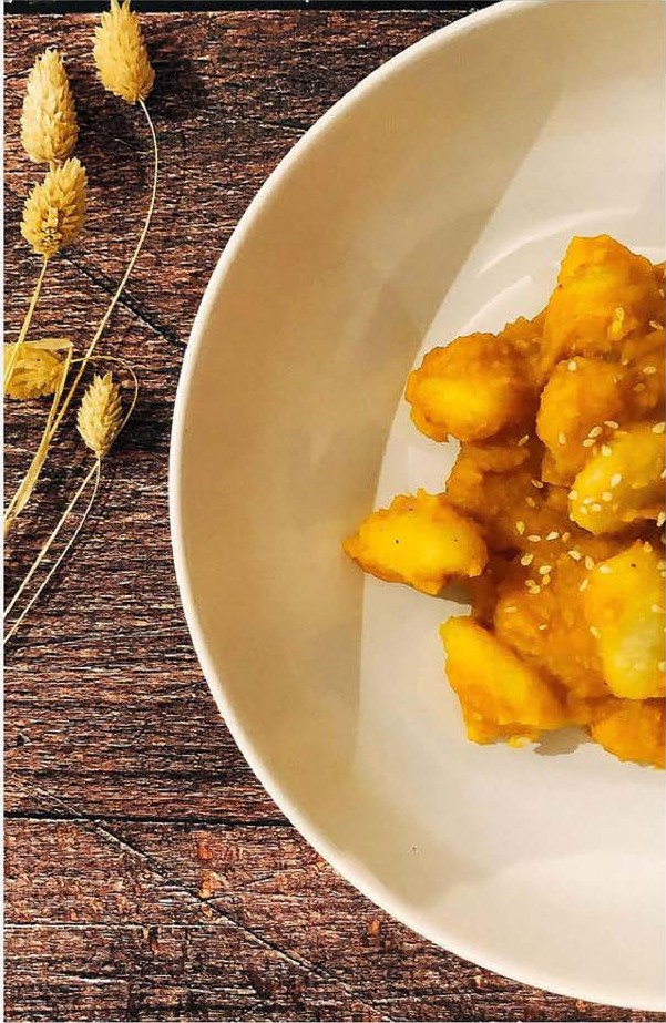 Gnocchis poêlés et crème de butternut au miso