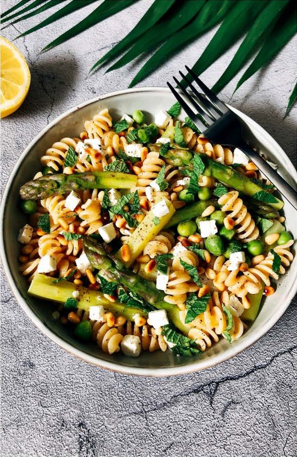 Fusilli aux asperges et petits pois