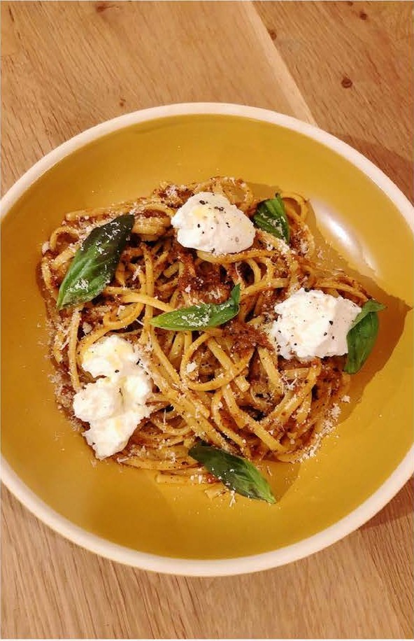 Linguine à la crème de poivrons rôtis