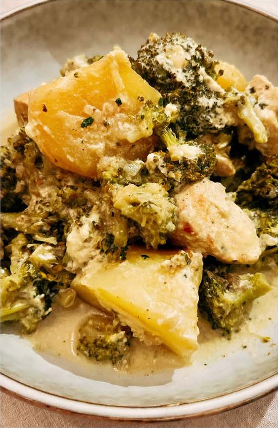 Curry vert de poulet aux légumes de saison